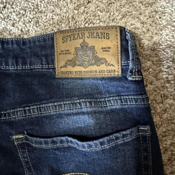 Spykar Jeans Mens 34x30 Blue Super Skinny Low Waist Stretch Denim Tight Leg - Picture 8 of 12